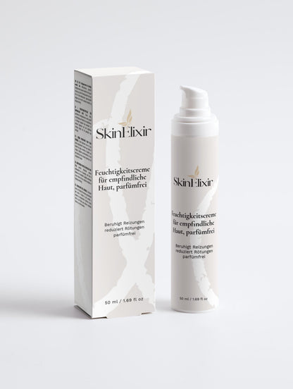 Feuchtigkeitscreme für empfindliche Haut, parfümfrei - SkinElixir