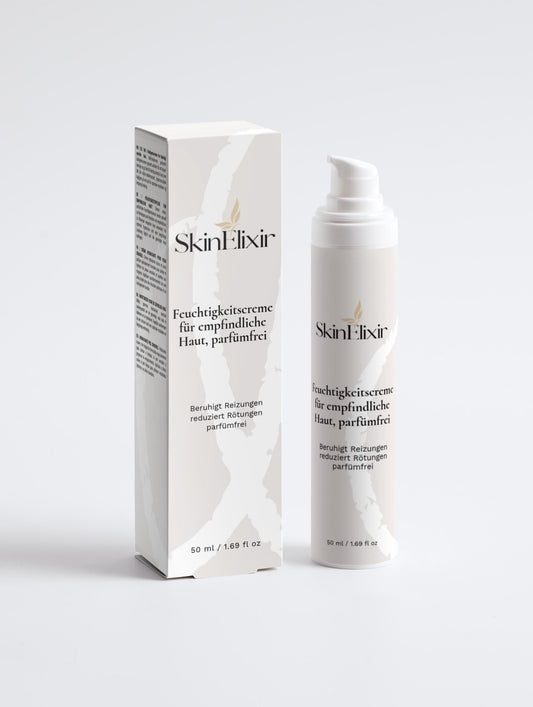 Feuchtigkeitscreme für empfindliche Haut, parfümfrei - SkinElixir